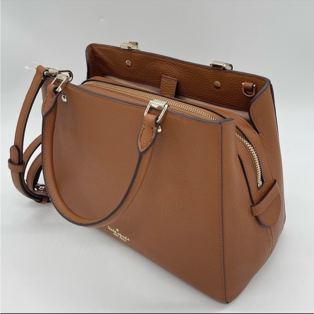 Kate Spade Medium Triple Compartment Satchel Bag Brown - Picture 3 of 11